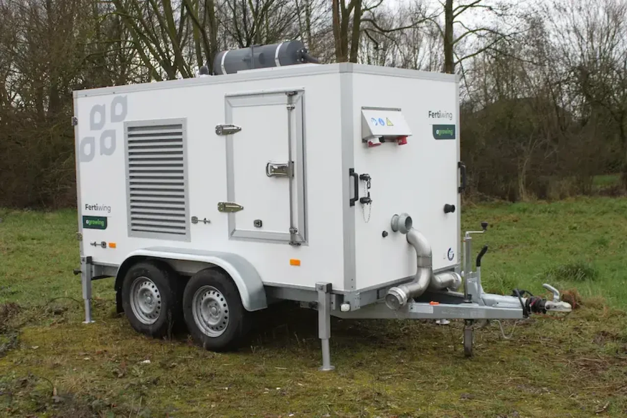 Fertiwing irrigatie en fertigatie trailer met Perkins motor